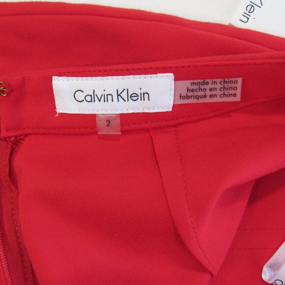 Calvin Klein Women's Heatfix Gold Studded Ponte Knit Pencil Skirt Size 2 - Picture 5 of 7